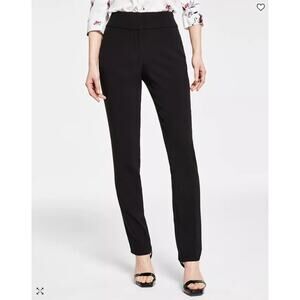 NEW BCX Black Straight Leg Trouser Pants Juniors Size 5 Classic work Dress